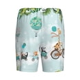 thumbnail image 2 of Lsque Animals Riding Across The Sky Mens Sleep Pajama Shorts,Short Pajama Pants, Cotton Ultra-Soft Knit-Large, 2 of 9