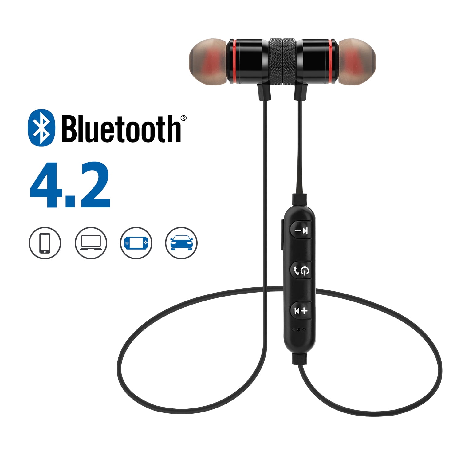 Sports Wireless Earphones Bluetooth Bass Stereo Headphones Ear Headset Hook Q3R8 