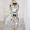 thumbnail image 5 of Kll Funny Animals Series Print Women'S Long Sleeve Pajamas With Pants Sleepwear Loungewear 2 Set-Xx-Large, 5 of 9