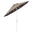thumbnail image 3 of Parasol de Marché en Aluminium de 7,5 Pieds à Inclinaison par Pression Blanc Mat/soleil/taupe, 3 of 3