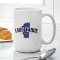 thumbnail image 6 of CafePress - Lake Tahoe With Map Coordinates Mugs - 15 oz Ceramic Large White Novelty Mug, 6 of 6