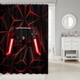thumbnail image 2 of Erosebridal Gamer Shower Curtain Teens 72"Wx72"L Gaming Controller Fabric Shower Curtain Gaming Gifts Bathroom Shower Curtain Sets (72"Wx72"L,Red), 2 of 4