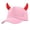Pink, variant on Novelty Baseball Cap with Devil Horns Funny Halloween, Plush Horned Cosplay Party Hat for Men Women Pink by Baberdicy