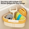 thumbnail image 3 of Wweixi 2pcs Strainer Multifunctional Storage Rack with Suction Cup, Dumping Wet green+orange, 3 of 6