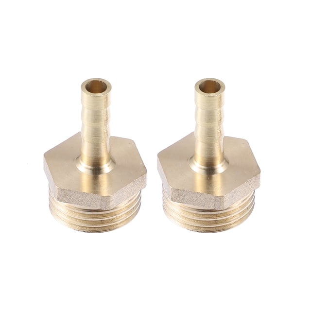 2uds 6mm 1/2" BSP Macho Rosca Conector Manguera Conector de Latón para Manguera de Combustible Agua Aire