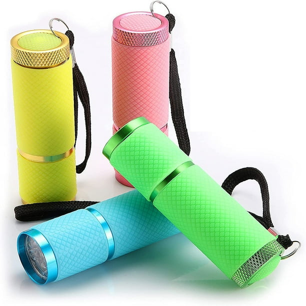 Luces portátiles para actividades al aire libre, linternas que brillan en la oscuridad con aluminio de grado aeronáutico, agarre recubierto de goma que garantiza comodidad y durabilidad, diseño