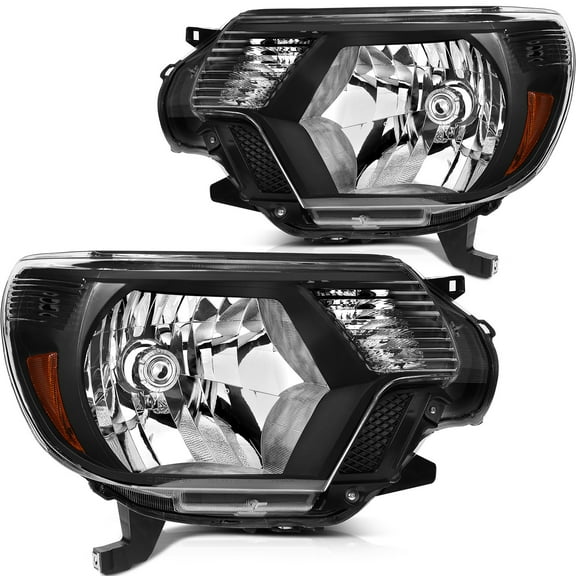 CCPAO Compatible with Toyota Tacoma 2012-2015 Headlights Assembly Pair Left Right Headlamps Black