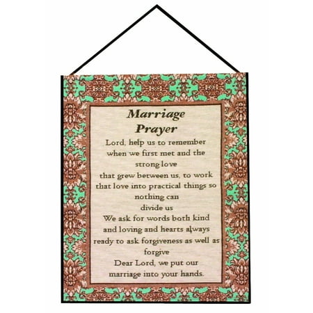 - Manual Inspirational Collection Wall Hanging with Frame, Marriage Prayer, 13 X 18-Inch, Woven bannerette with frame By Manual Woodworker