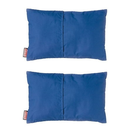 - Coleman Compact Fold N' Go Poly Cotton Outdoor Camping Travel Pillows (2 Pack)