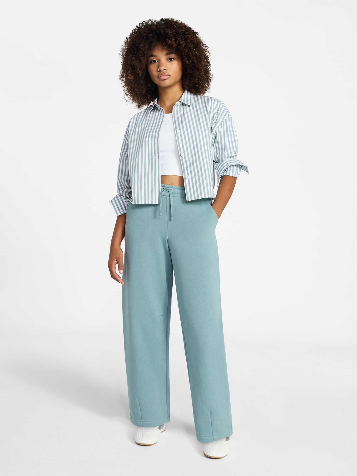 Weekend Academy Girls Fleece Barrel Pants, Sizes 4-18