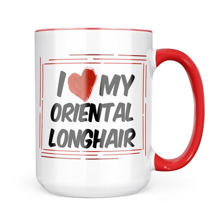 

Neonblond I Love my Oriental Longhair Cat Mug gift for Coffee Tea lovers