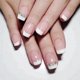 thumbnail image 1 of Uñas postizas largas estilo ataúd con puntas francesas degradadas en blanco, uñas acrílicas de cobertura total, 24 unidades., 1 of 5