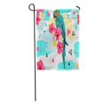 thumbnail image 1 of JSDART Bleu Beau Motif Tropical Floral Oiseau Exotique Hibiscus Abstrait Jardin Drapeau Décoratif Drapeau Maison Bannière 12x18 Pouces, 1 of 2