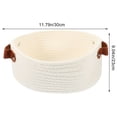 thumbnail image 4 of FONDOTIN White Cotton Rope Woven Basket for Decorative Storage, Aromatherapy, Cosmetics, Office Supplies Organizer, 4 of 5