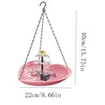 thumbnail image 3 of weibbin Outdoor Garden Solar Bird Bath with Hanging Heart Shaped Chain Love Design for Hummingbird Water Feature Plastic, 3 of 8