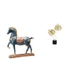 thumbnail image 1 of Escultura De Hoja De Caballo De Pie, Figura De Hierro, Adorno De Escritorio, Decoración Fengshui, Estantería, Obra De Arte De Mesa, Estatua Coleccionable Para Sala De Estar, Escritorio,, 1 of 8