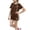 Brown, variant on Riecok Girls Outfit Sets Short Sleeve T Shirt Shorts Summer 2 Piece Short Sets Workout Sportwear Clothes