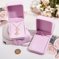 thumbnail image 3 of 2Pcs Velvet Jewelry Box Lilac Color Rectangle Flocking Necklace Pendant Case, 3 of 5