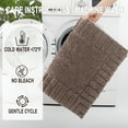 thumbnail image 5 of MeyJey Bathroom Rugs Set of 4 Piece, Bath Mats, Microfiber Non Slip Shaggy Ultra Soft Bathroom Runner with U Shaped Contour Toilet Mat for Bathroom, Shower Inside Floor, Brown, 5 of 16