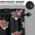 thumbnail image 5 of Pioneer Kitchen Curtains and Valance Set 36 Inch Tier Red Rose Floral 3 Pieces Set Dining Room Small Curtain Drapes Cafe Curtains Valance for Home Decor Rod Pocket, 5 of 6