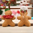 thumbnail image 2 of Hytrove 2Pcs Xmas Tree Hangings for Christmas and Celebrations Brown Wool Felt Ornaments, 2 of 8