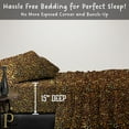 thumbnail image 4 of PRATYUX Split Head King Sheet Set - 1000-Thread Count 100% Egyptian Cotton - 4-PC Set - 15" Deep Pockets - 39" Split, Leopard Print, 4 of 7