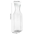 thumbnail image 3 of Darzheoy Plastic Carafe with Lid, Large Capacity Square Base - Clear Pitcher with Flip Top Lid, Easy-Pour Spout Juice Containers with Lids, 50 oz, 3 of 6