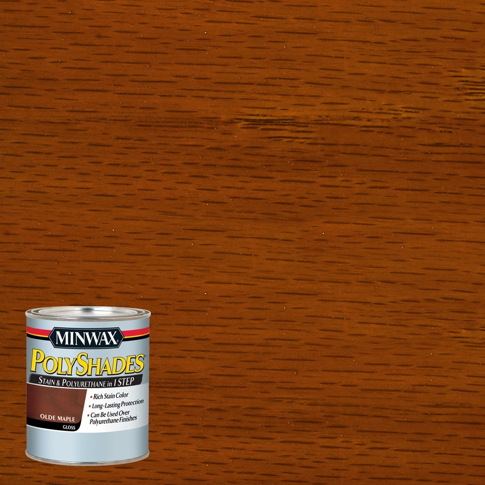 Minwax PolyShades, Gloss, Olde Maple, 1/2 Pint