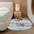 thumbnail image 2 of Navy Blue Starfish Coastal Round Area Rug 7Ft Washable Circle Rugs for Dorm Laundry Room, Beach Coral Botanical Nautical Non-Slip Carpet Floor Mats Indoor Outdoor Carpet Runner Aesthetic Home Decor, 2 of 8