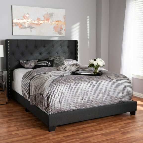 Baxton Studio Brady Modern and Contemporary Upholstered Bed