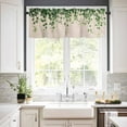 thumbnail image 3 of Botanical Leaves Kitchen Valances for Windows 42x12 Inch Kitchen Curtains Valances Rod Pocket Spring Pastoral Summer Garden Plants Bathroom Window Valances for Window Treatment Decor, 3 of 6