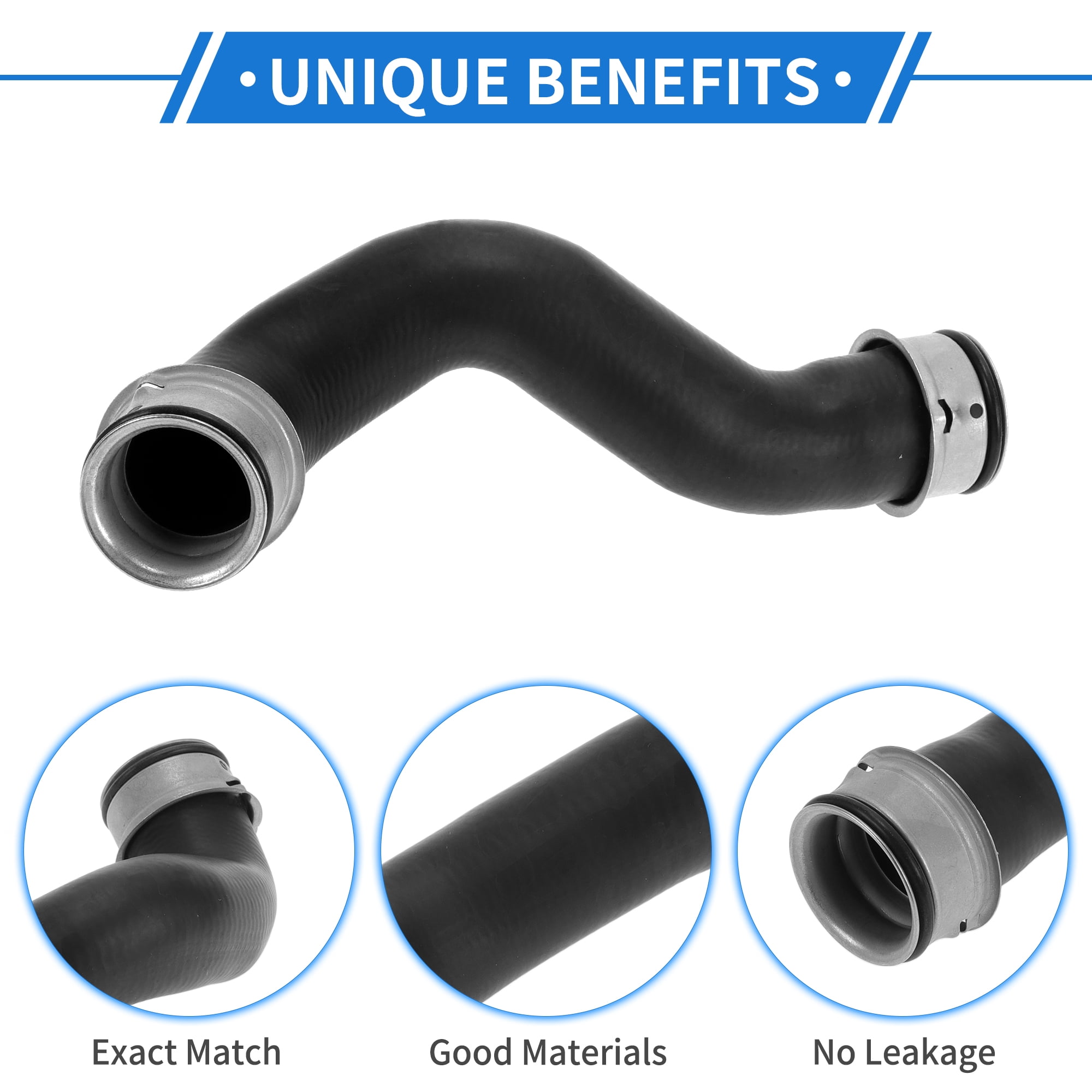 Unique Bargains Radiators Hose for Mercedes-Benz CLS550 2007-2011 E550 2007-2009 Rubber