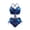Blue Lightning Print, variant on Uourmeti Blue Fire Flame 2 Piece Bikini Set Sexy High Waisted Tummy Control Bathing Suit Crisscross Back Bikini Top for Women Push Up Swimsuit Tie Two Sides Swimsuits Bottom Plus Size Swimwear