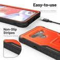 thumbnail image 3 of ExoGuard For  LG Stylo 6 Case, Rubber Shockproof Full-Body Phone Case with Kickstand (Orange), 3 of 7