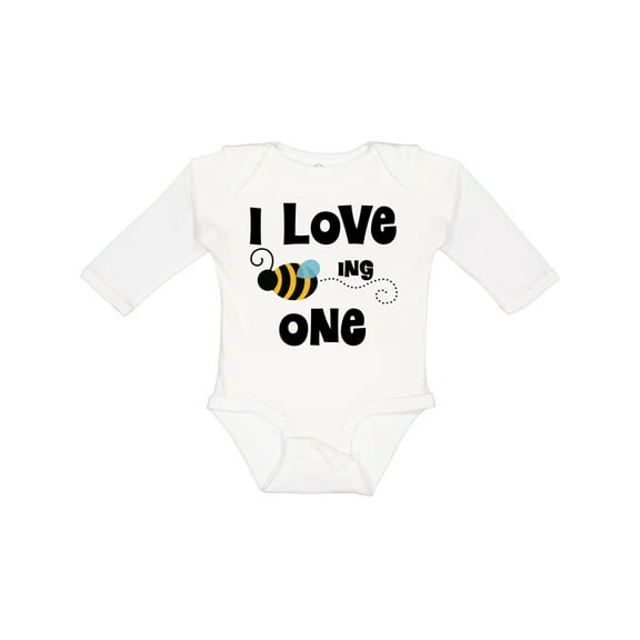 Inktastic 1st Birthday Bee Boys or Girls Long Sleeve Baby Bodysuit