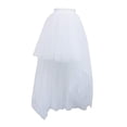 thumbnail image 2 of Faldas de tul de malla en capas con cintura alta y elástica para mujer Blanco, 2 of 7