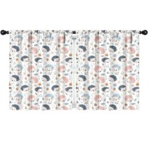 Blackout Kids Curtains,Hedgehog Pattern Childrens Insulated Curtains Set Of 2,Bedroom Essentials,Toddler Room Decor 52"x63"(132x160cm)