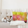 thumbnail image 4 of Ambesonne Pastel Throw Pillow Cover 2 Pack, Spring Yard Watercolors, 24", Apple Green Marigold, 4 of 7