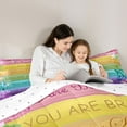 thumbnail image 5 of Homewish Colorful Gradient Butterflies 2pcs Bedding Comforter Set for Teens,Rustic Cabin Twin Comforter Sets,Retro Vintage Breathable Bedding Set,Luxury Bedroom Decor,Reversible, 5 of 8