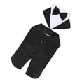 thumbnail image 1 of Mascota perro traje Bandana pajarita conjunto para boda accesorio fiesta camisa exquisita costura perro ropa ligero elegante negro , Talla XL Sunnimix príncipe esmoquin, 1 of 8