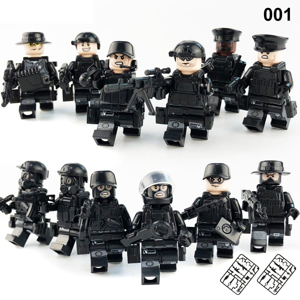 4pcs Military Field Special Force Soldiers Building Blocks Bricks Figures Toys 