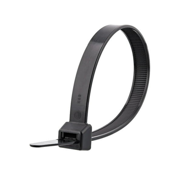 Secure Cable Ties 11 5/8 Inch Black UV Extra Heavy Duty Cable Tie - 100 Pack