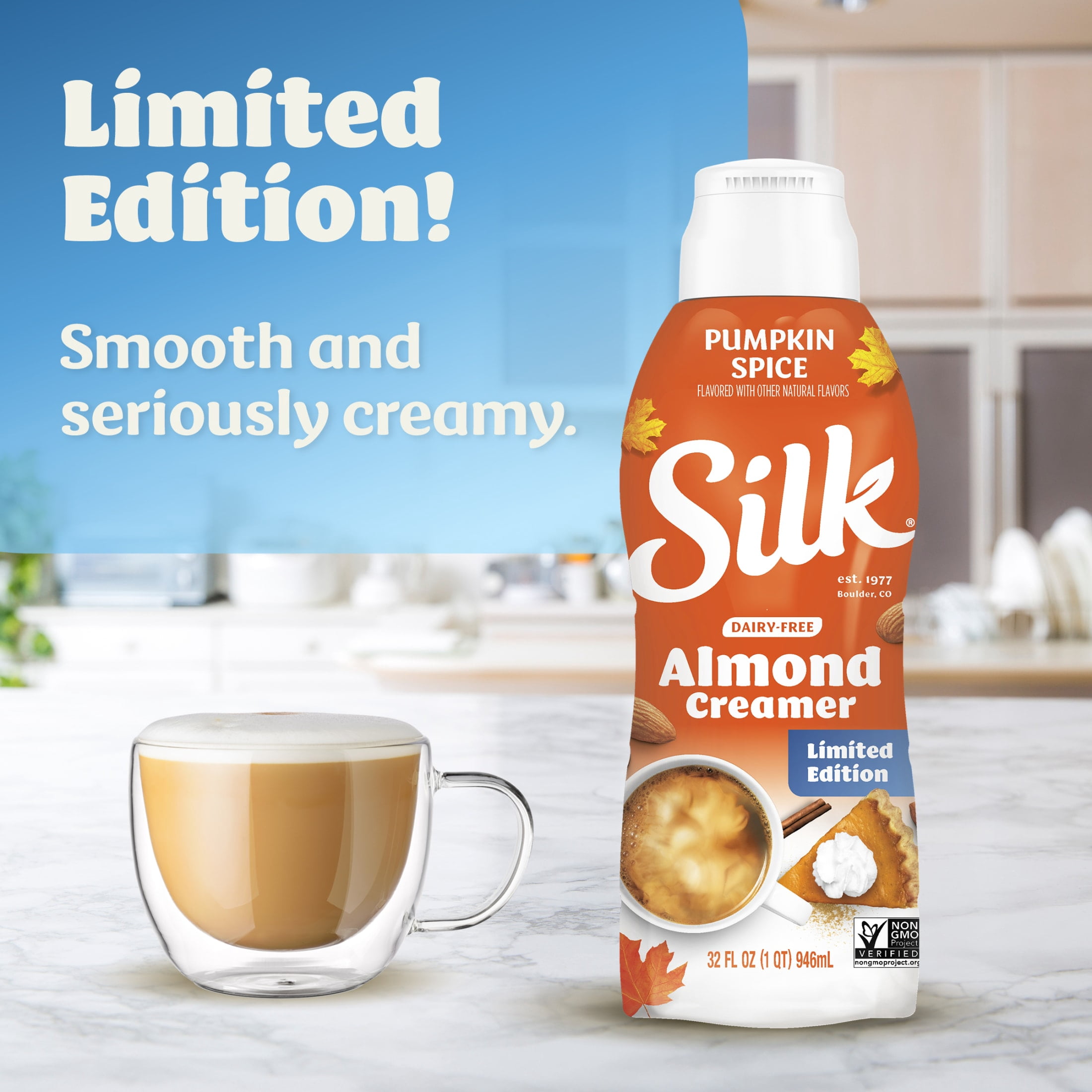 Silk Limited Edition Pumpkin Spice Almond Creamer, 32 fl oz Bottle