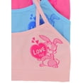 thumbnail image 4 of ToBeInStyle Girls Pack of 6 Fun Print Training Bras Top Wire-Free Non-Padded - Love You Rabbit - Large, 4 of 7
