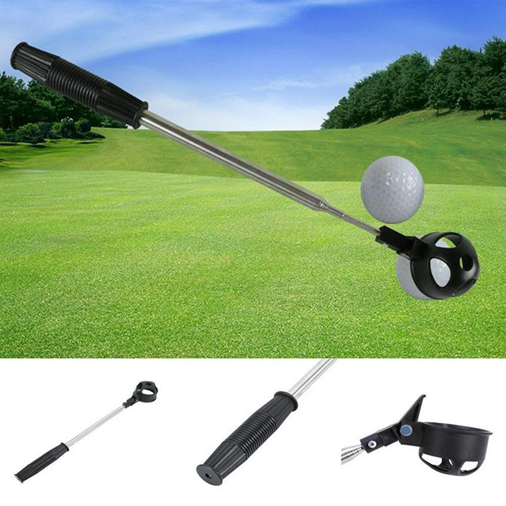 Yesbay Outdoor Sport Telescopic Stainless Steel Shaft Golf Ball Pick Up Retriever Scoop,Golf