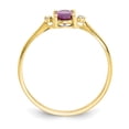 thumbnail image 2 of Primal Gold 10 Karat Yellow Gold Genuine Diamond and Rhodolite Garnet Birthstone Ring, 2 of 7