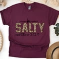 thumbnail image 1 of Be Salty Matthew 5:15 Christian Leopard Print T-Shirt, Maroon, Size S, 1 of 6