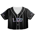 thumbnail image 2 of Lotusprinthandmade Personalized Leo Zodiac Crop Top Baseball Jersey XS-XL Multicolor, birthday shirt, leo zodiac shirt, leo shirts for women zodiac, 2 of 5