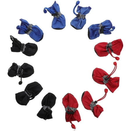 3 Sets Pet Dog Boots Water Proof Boots Water Protector for Shoes Cotton Pet Rain Boots Anti-Slip Rain Shoes Thickened Dog Shoes Autumn and Winter Foot Warmer Rain Shoes