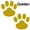 Gold, variant on 3D Car Sticker Paw Print Decal Dog Cat Bear Foot Emblem Auto Accessories Silver Gold Red Black Gold